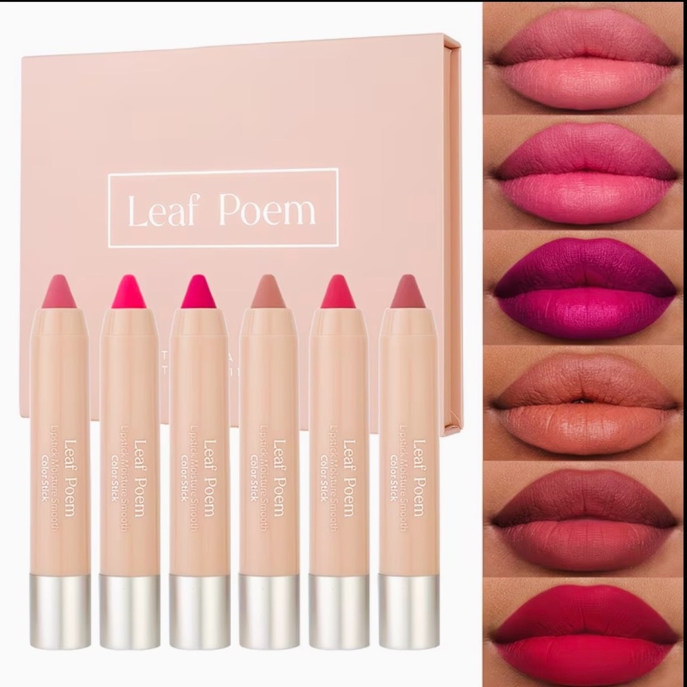 Women Makeup Lip Crayon Set - Pink & Rose Shades